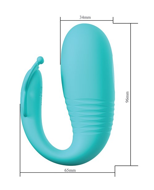 Pretty Love Remi Thrusting Hands-Free Vibrator - Aqua - Image 5