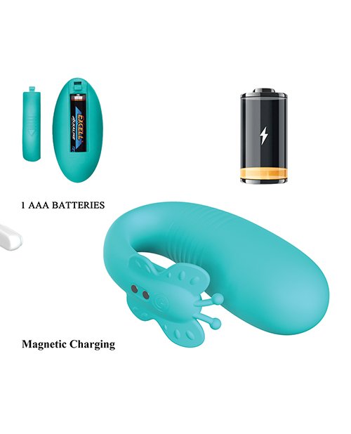 Pretty Love Remi Thrusting Hands-Free Vibrator - Aqua - Image 7