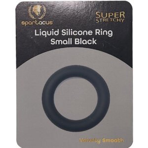 Spartacus Liquid Silicone Cock Ring Small - Black