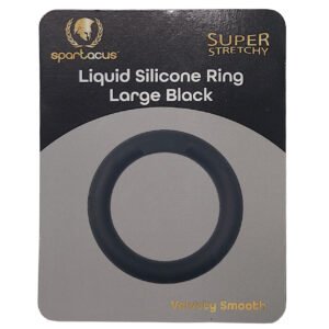 Spartacus Liquid Silicone Cock Ring Large - Black