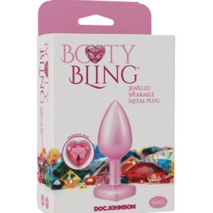 Booty Bling Jeweled Metal Plug - Small Pink