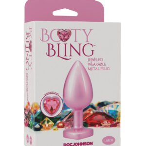 Booty Bling Jeweled Metal Plug - Large Pink