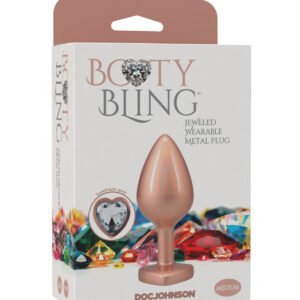 Booty Bling Jeweled Metal Plug - Medium Gold