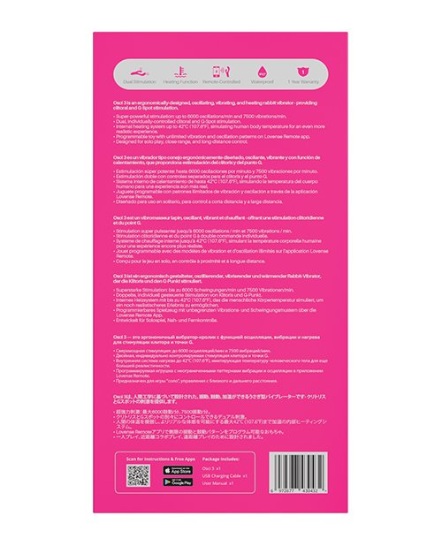 Lovense Osci 3 Oscillating G Spot Vibrator - Pink - Image 6