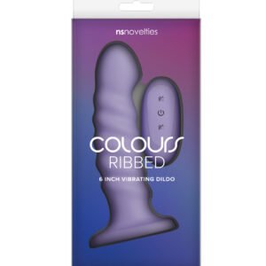 Colours - Ribbed - 6" Vibrating Dildo - Purple