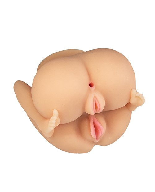 2 Girls and 3 Holes Self Lubricating Masturbator - White - Image 2