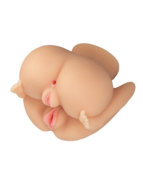 2 Girls and 3 Holes Self Lubricating Masturbator - White - Image 3