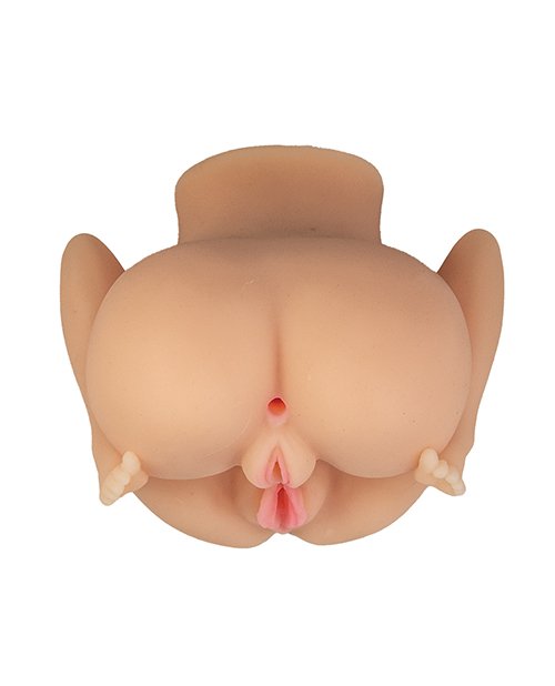 2 Girls and 3 Holes Self Lubricating Masturbator - White - Image 4