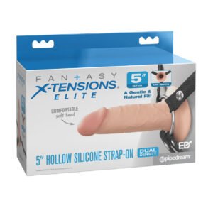 Fantasy X-Tensions Elite 5" Silicone Hallow Strap-On Dual Density - Light