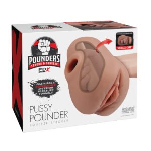 PDX Plus Pussy Pounder Squeeze Stroker - Brown