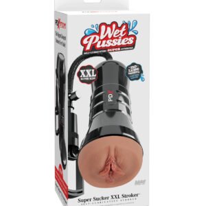PDX Extreme Wet Pussies Super Sucker XXL Stroker - Brown