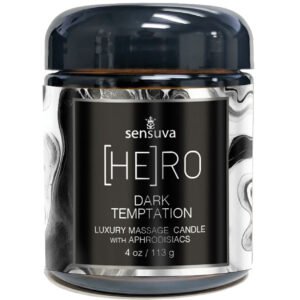 Sensuva Hero Dark Temptation Luxury Candle - 4 oz Ocean & Forest