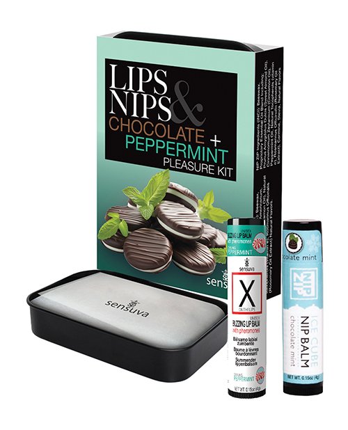 Sensuva Lips & Nips Pleasure Kit - Chocolate Nip Zip + Chocolate Peppermint XBalm + 50 Ways to Kiss Guide - Image 4