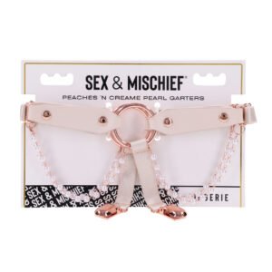 Sex & Mischief Peaches 'n CreaMe Pearl Garters